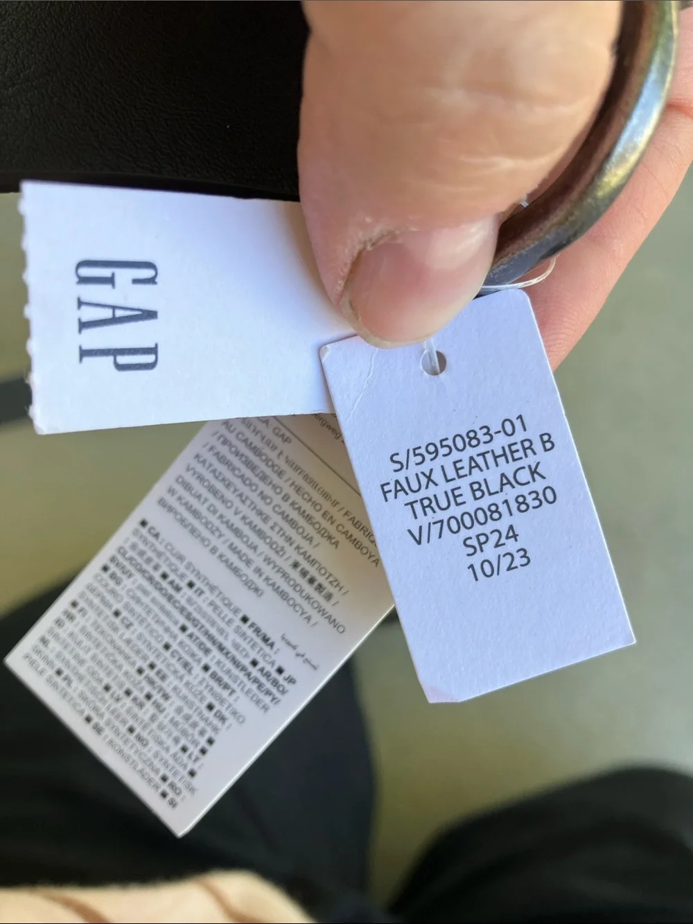 GAP Black Synthetic Classic Belt, L